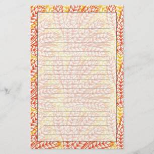 Ornament with wheat ears stationery