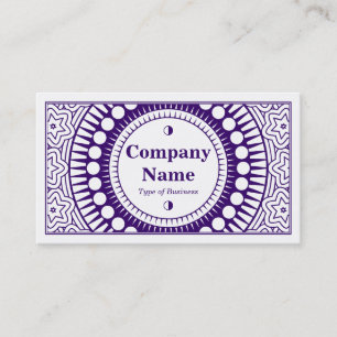 Ornamental 01 - Deep Purple on White Business Card