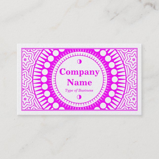 Ornamental 01 - Magenta on (Gold) Business Card (Front)