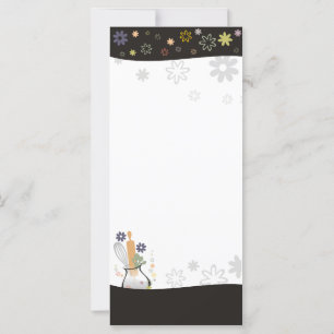 ornamental baker baking vase marketing rack card