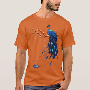 Ornamental Bird Blossoms Peacock T-Shirt