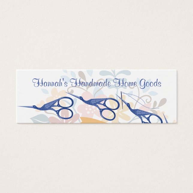 Ornamental bird stork scissors sewing seamstress (Front)