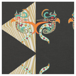 ornamental birds & zebra fabric