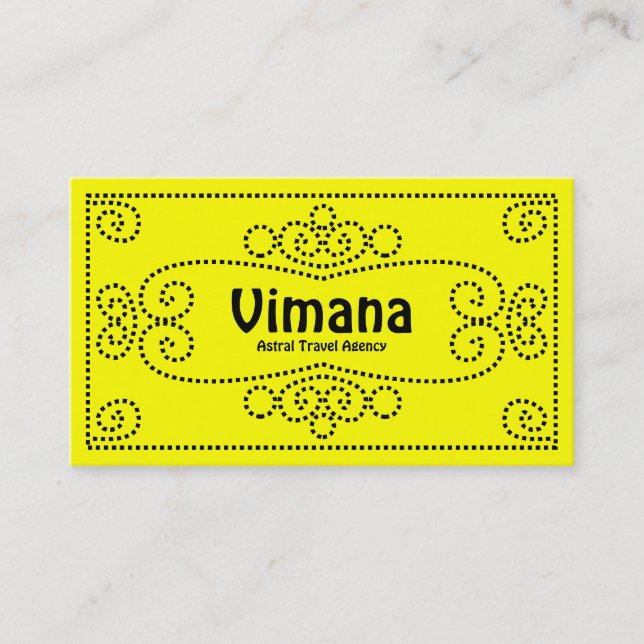 Ornamental - Black on Yellow Business Card (Front)