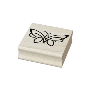 ornamental butterfly art stamp