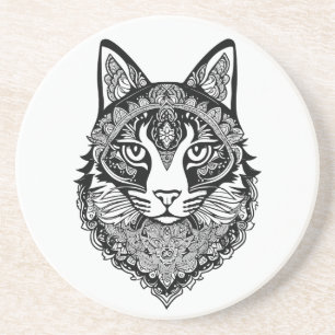 Ornamental Cat Coaster