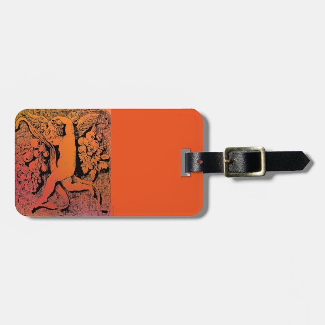 Ornamental Cherub Luggage Tag (Front Horizontal)