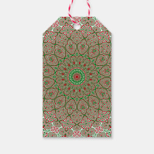 Ornamental Christmas Mandala 2 Gift Tags