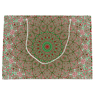 Ornamental Christmas Mandala 2 Large Gift Bag