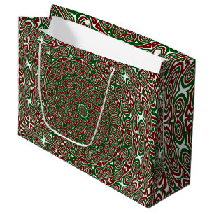 Ornamental Christmas Mandala Large Gift Bag