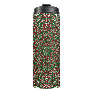 Ornamental Christmas Mandala Thermal Tumbler