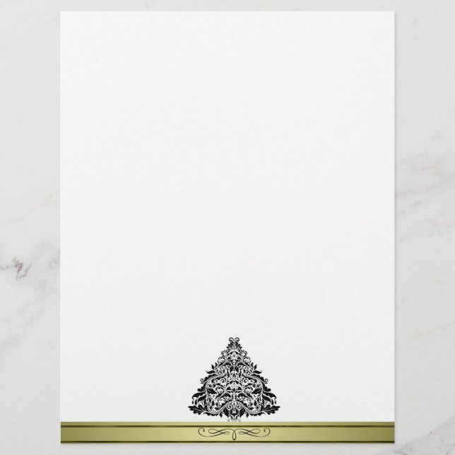 Ornamental Christmas Tree Christmas Letterhead (Front)