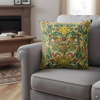 Ornamental design inspired by William Morris Cushion