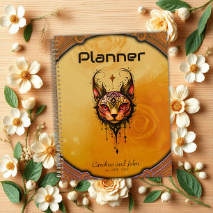 Ornamental elegance: A portrait of a cat. Planner