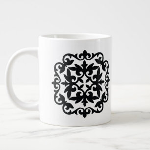 Ornamental Floral Design Large Coffee Mug