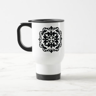 Ornamental Floral Design Travel Mug