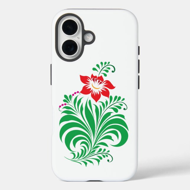 Ornamental Floral Flower Design – Elegant Case-Mate iPhone Case (Back)