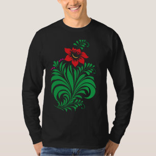 Ornamental Floral Flower Design – Elegant T-Shirt