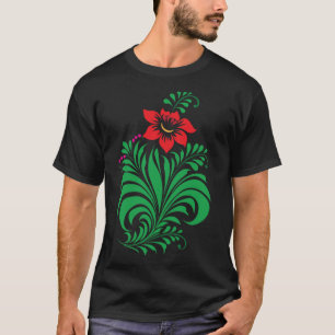 Ornamental Floral Flower Design – Elegant T-Shirt