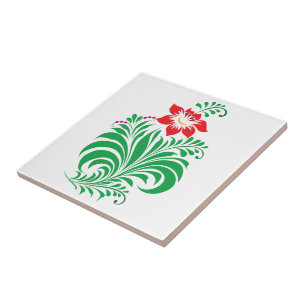Ornamental Floral Flower Design – Elegant Tile