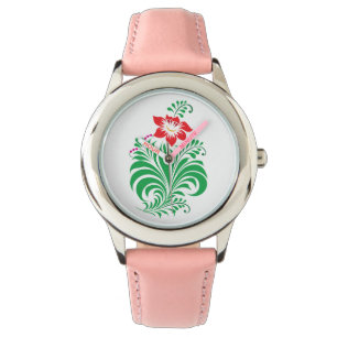 Ornamental Floral Flower Design – Elegant Watch
