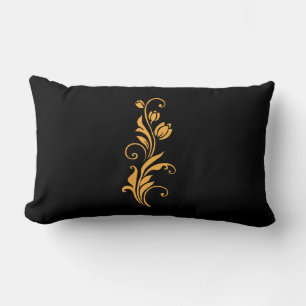 Ornamental Floral Flower Design  Lumbar Cushion