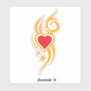 Ornamental Floral Heart Tattoo