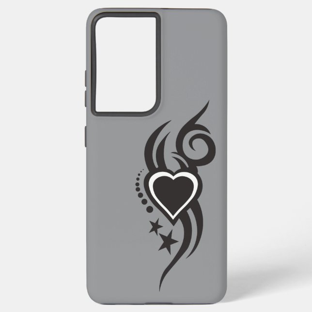 Ornamental Floral Heart Tattoo  Samsung Galaxy S21 Ultra Case (Back)