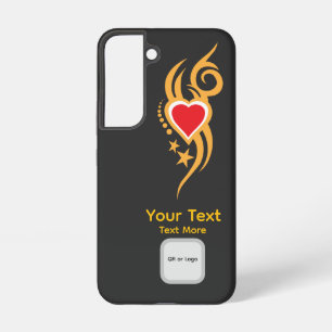 Ornamental Floral Heart Tattoo Samsung Galaxy Case