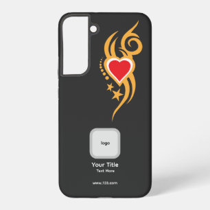 Ornamental Floral Heart Tattoo Samsung Galaxy Case