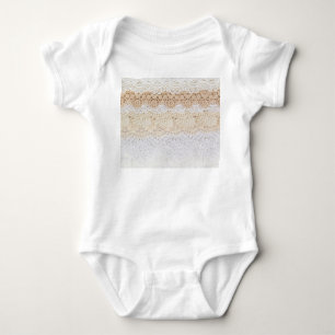 Ornamental Floral Lace: Elegant Collection Baby Bodysuit