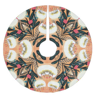 Ornamental Floral Paisley Bandanna Design Brushed Polyester Tree Skirt