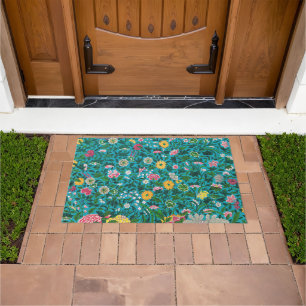 Ornamental Floral Pattern Doormat
