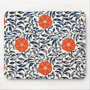 Ornamental Floral Pattern Mouse Pad