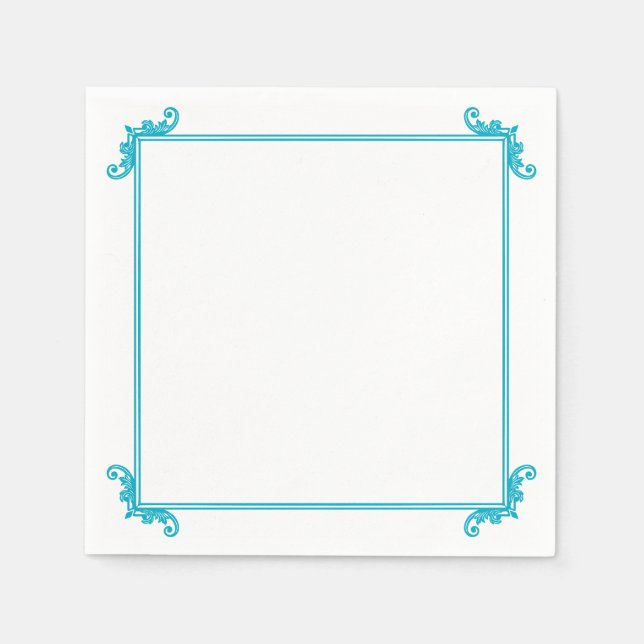 Ornamental Flourish Frame Napkins (Front)