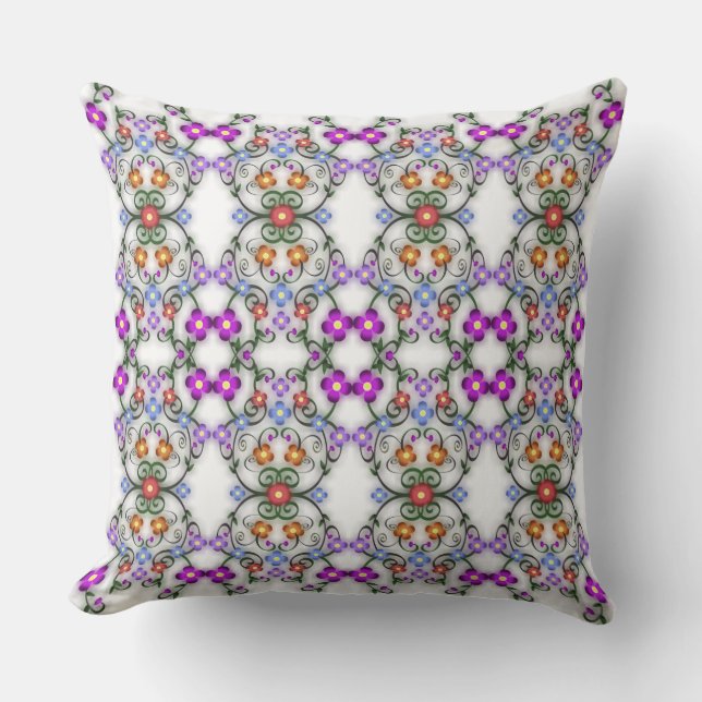 ornamental flowers pillow (Front)