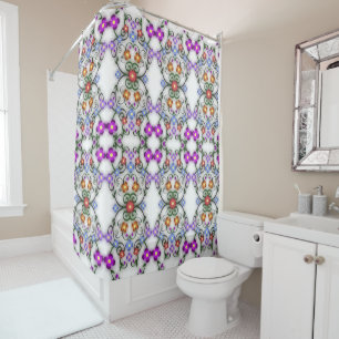 ornamental flowers shower curtain