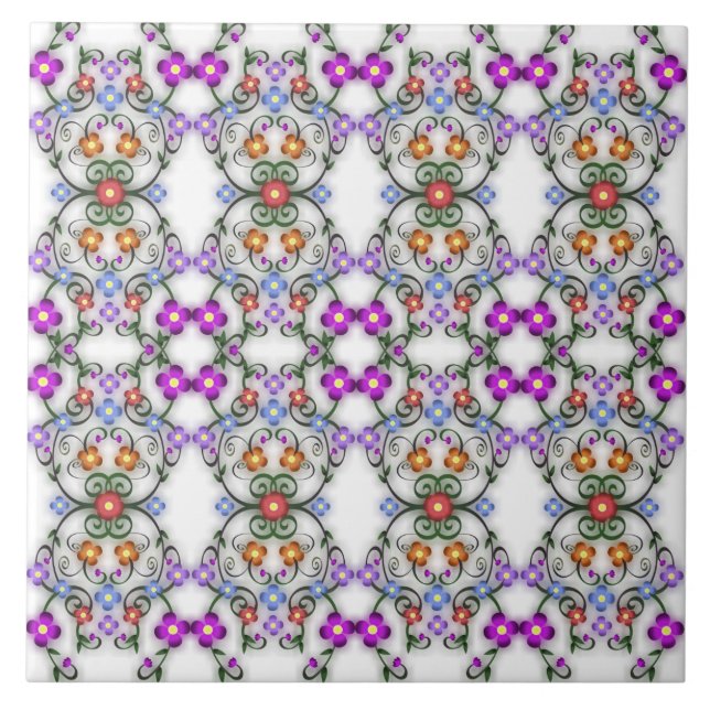 ornamental flowers tile (Front)