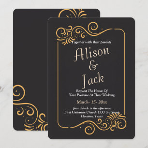 Ornamental Frame Wedding Invitation