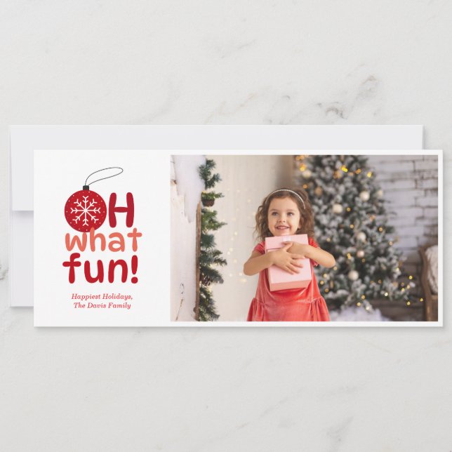 Ornamental Fun Flat Holiday Card (Front)