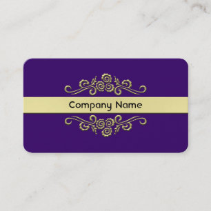 Ornamental - Gold and Purple Business Card