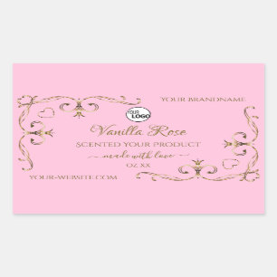 Ornamental Gold Light Baby Pink Product Label Logo