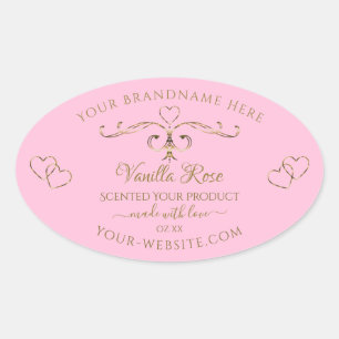 Ornamental Gold Light Baby Pink Product Labels
