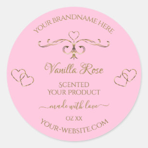 Ornamental Gold Light Baby Pink Product Labels