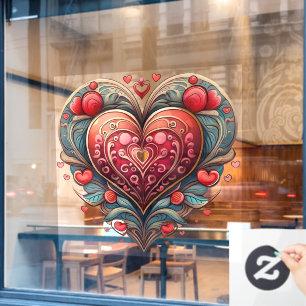 Ornamental Heart Window Cling