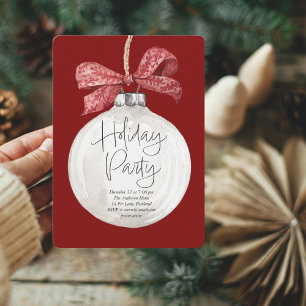 Ornamental Holiday Party Card