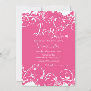 Ornamental Hot Pink Invitation