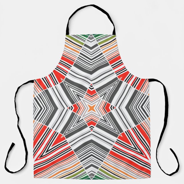 Ornamental Lined: Striped Seamless Background Apron (Front)