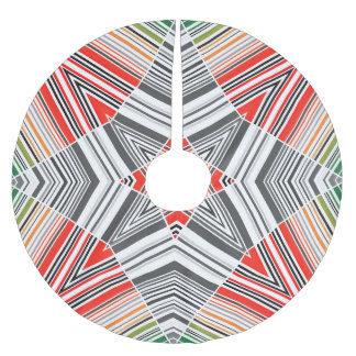 Ornamental Lined: Striped Seamless Background Brushed Polyester Tree Skirt