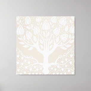 Ornamental Magnolia Tree by Aubrey Beardsley Canvas Print